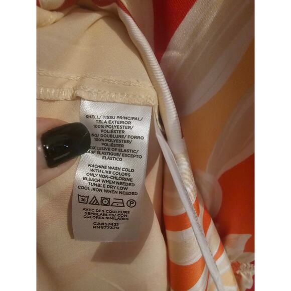 Ann Taylor fit n flare tropical print spaghetti straps midi dress sz XXL - Picture 8 of 9